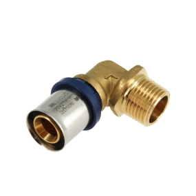 Alu-pers kniekoppeling 16x3/8''BT (Bonfix)